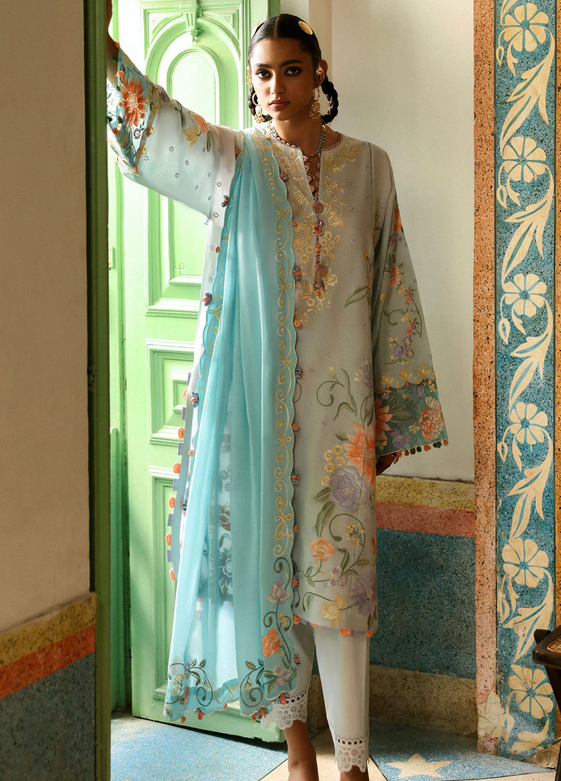 Zaha by Khadijah Shah Embroidered Lawn Suits Unstitched 3 Piece ZL25UF D-03 Shehrbano