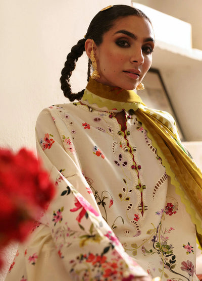 Zaha by Khadijah Shah Embroidered Lawn Suits Unstitched 3 Piece ZL25UF D-10 Chandni