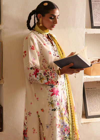 Zaha by Khadijah Shah Embroidered Lawn Suits Unstitched 3 Piece ZL25UF D-10 Chandni