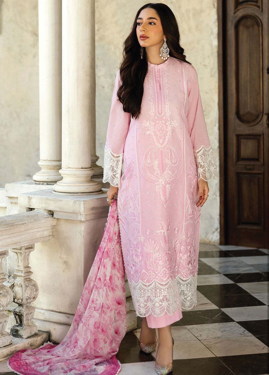 Zainab Chottani Embroidered Chikankari Suits Unstitched 3 Piece D7A Liyah