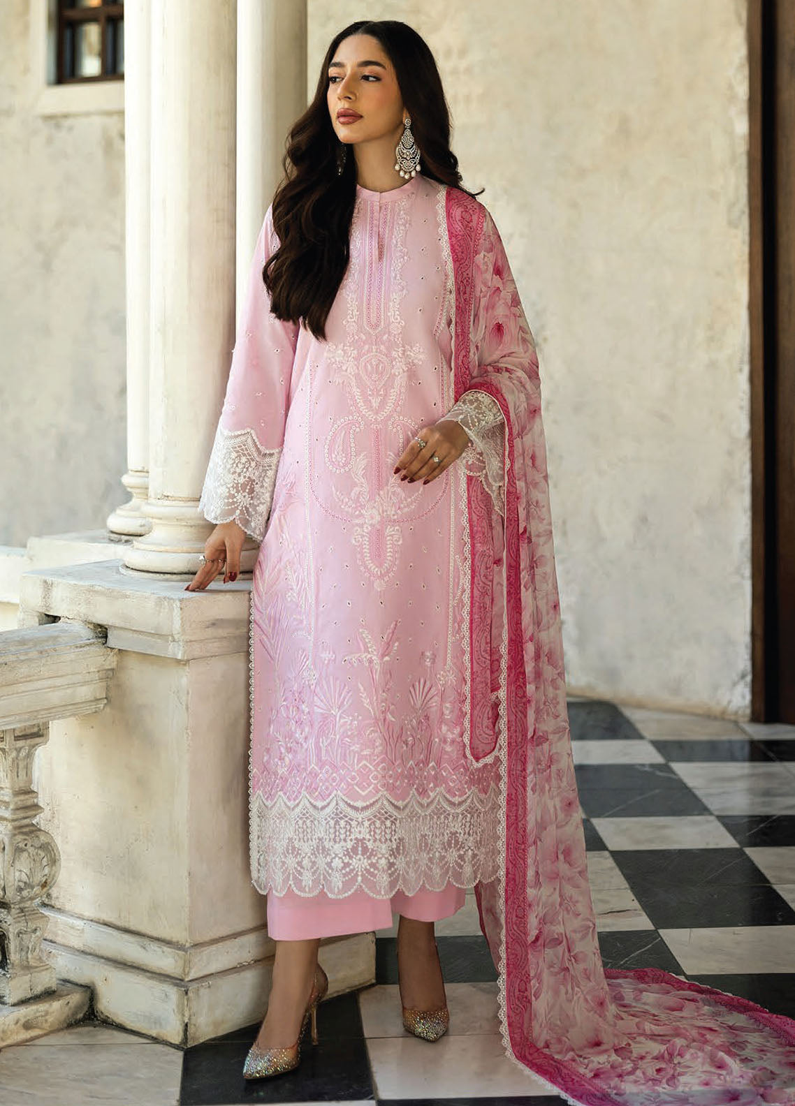 Zainab Chottani Embroidered Chikankari Suits Unstitched 3 Piece D7A Liyah