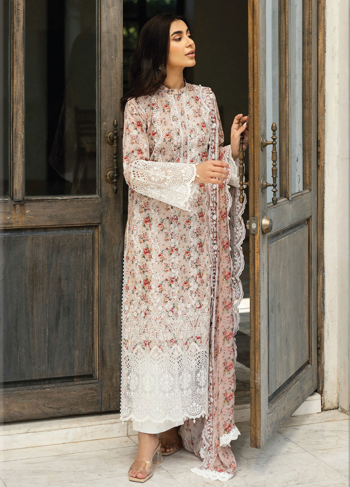 Zainab Chottani Embroidered Chikankari Suits Unstitched 3 Piece D9A Lamia