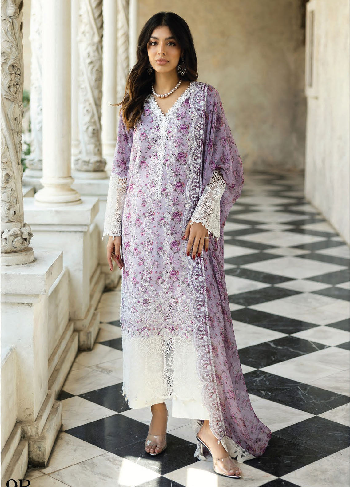 Zainab Chottani Embroidered Chikankari Suits Unstitched 3 Piece D9B Lamia