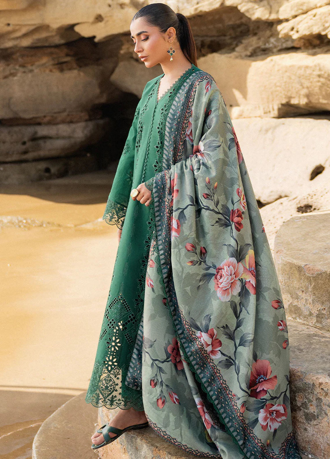 Zainab Chottani Chikankari Luxury Unstitched Collection 2024 D-1A Aysel