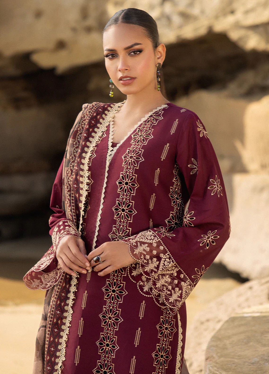 Zainab Chottani Chikankari Luxury Unstitched Collection 2024 D-1B Aysel