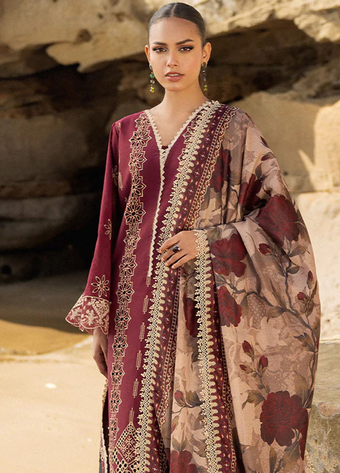 Zainab Chottani Chikankari Luxury Unstitched Collection 2024 D-1B Aysel
