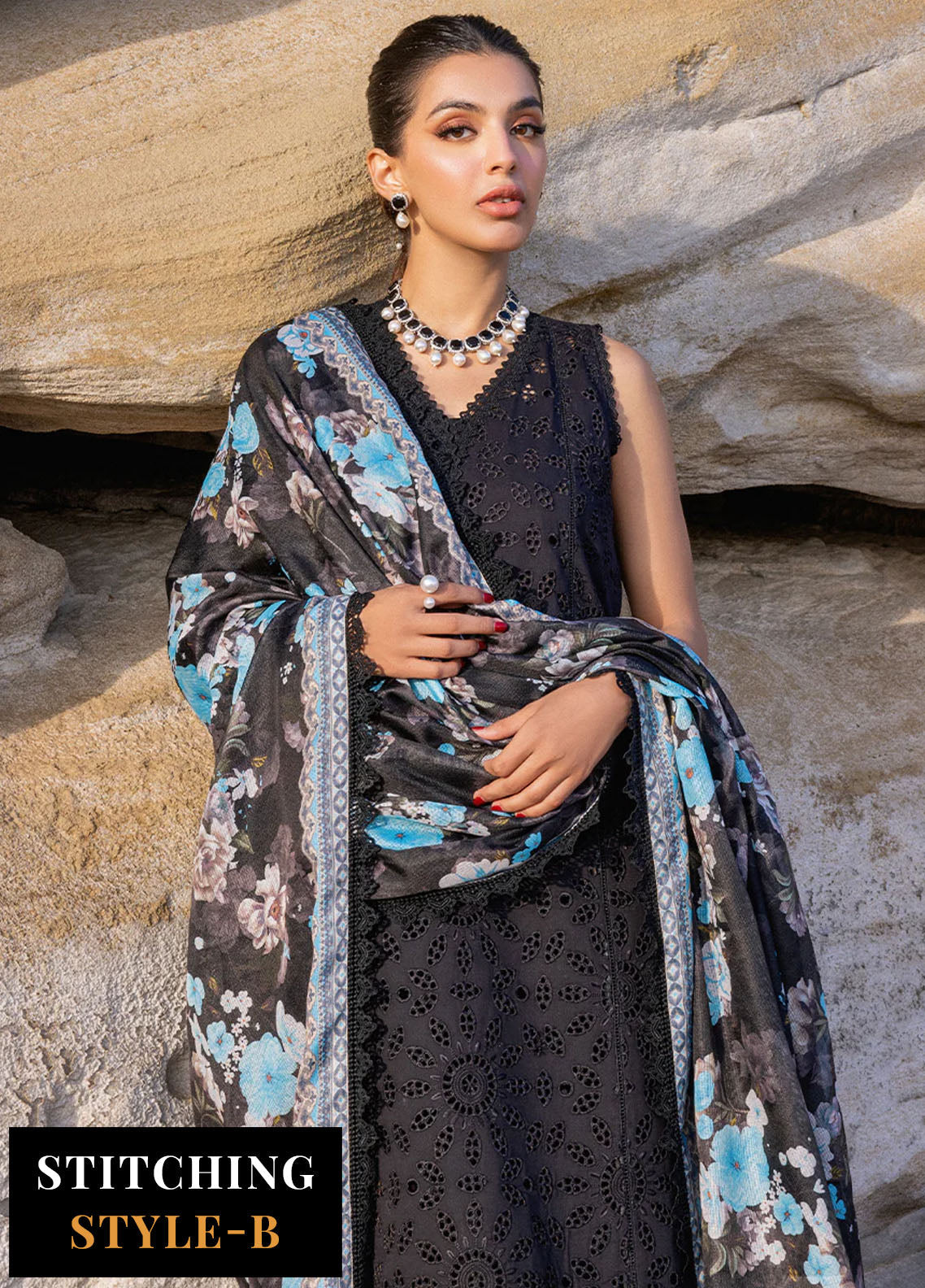 Zainab Chottani Chikankari Luxury Unstitched Collection 2024 D-5B Kanza