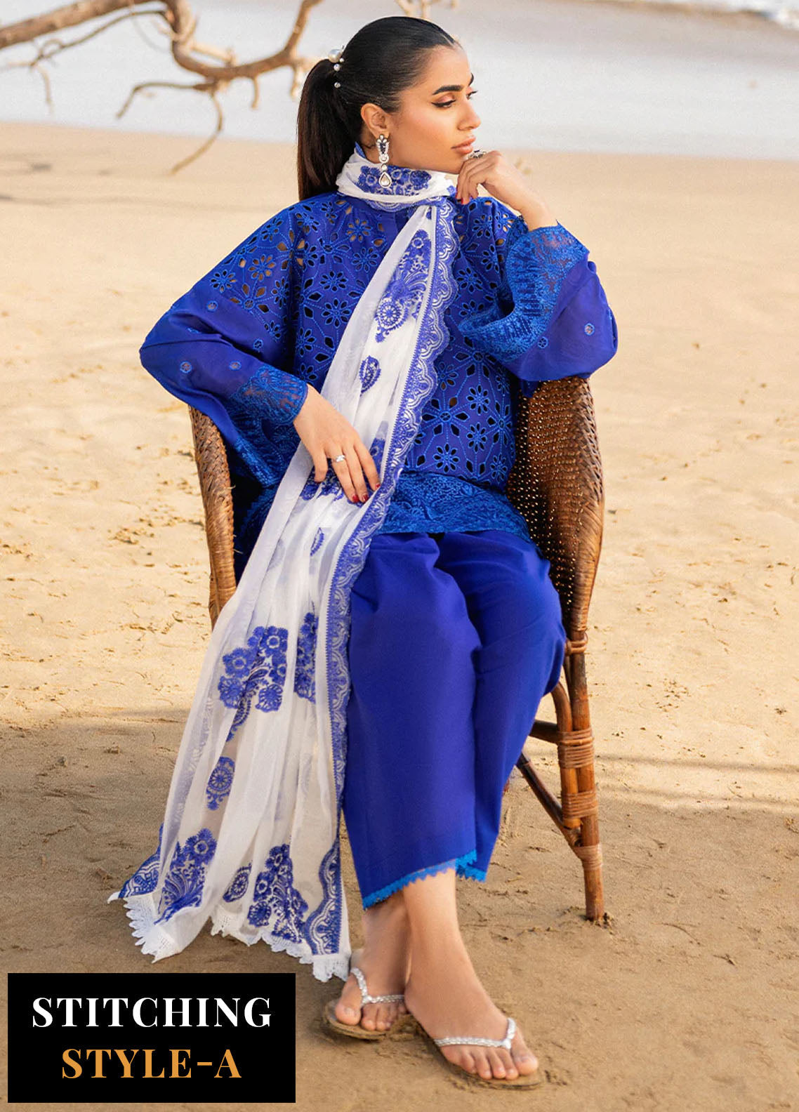 Zainab Chottani Chikankari Luxury Unstitched Collection 2024 D-7A Motia