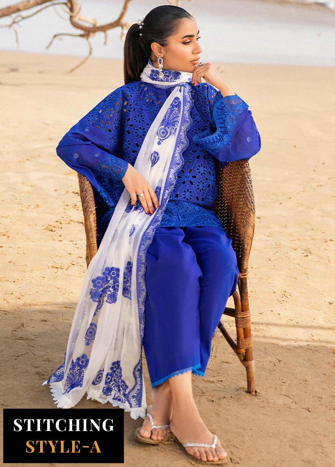Zainab Chottani Chikankari Luxury Unstitched Collection 2024 D-7A Motia