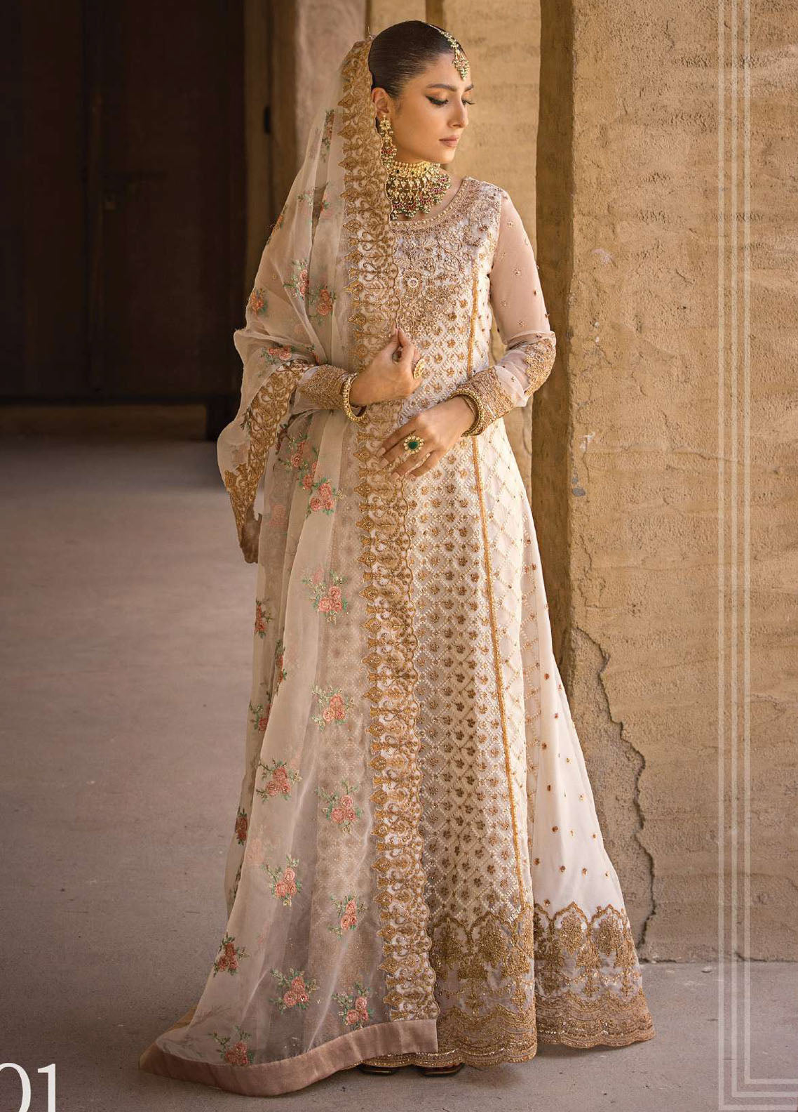 Zainab Chottani Unstitched Wedding Festive Collection 2023 D-01 Heer
