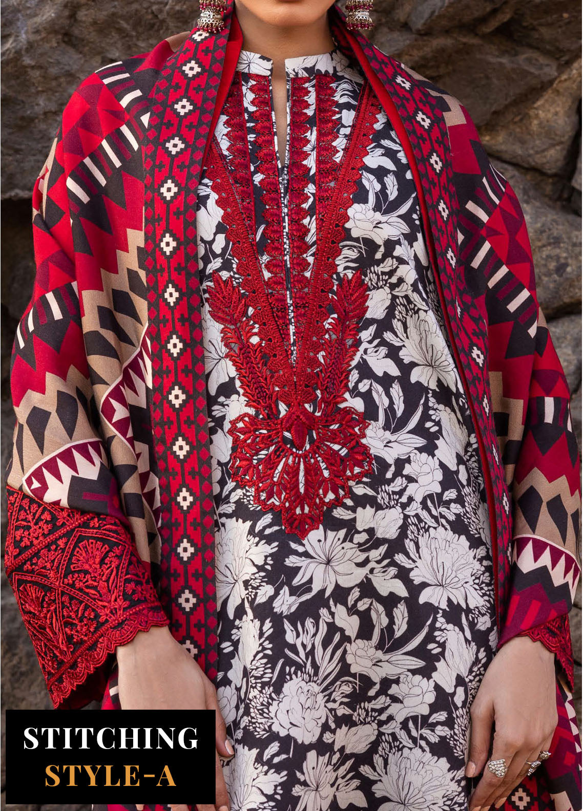 Zainab Chottani Winter Shawl Unstitched Collection 2023 D3 Asna