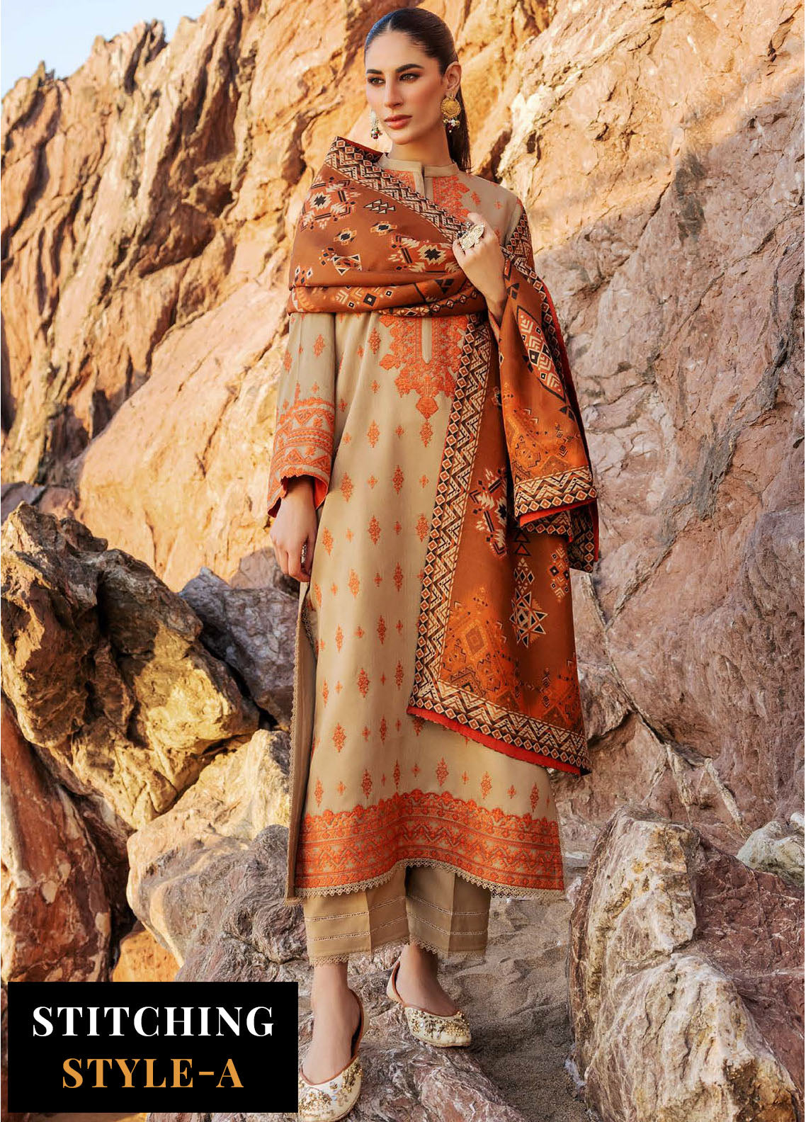 Zainab Chottani Winter Shawl Unstitched Collection 2023 D6 Azal