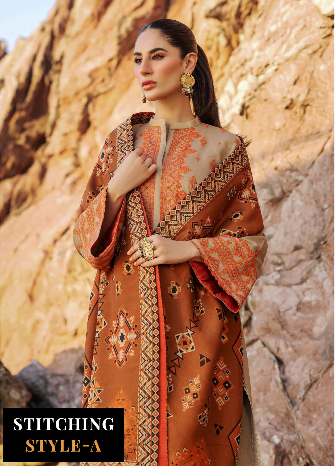 Zainab Chottani Winter Shawl Unstitched Collection 2023 D6 Azal