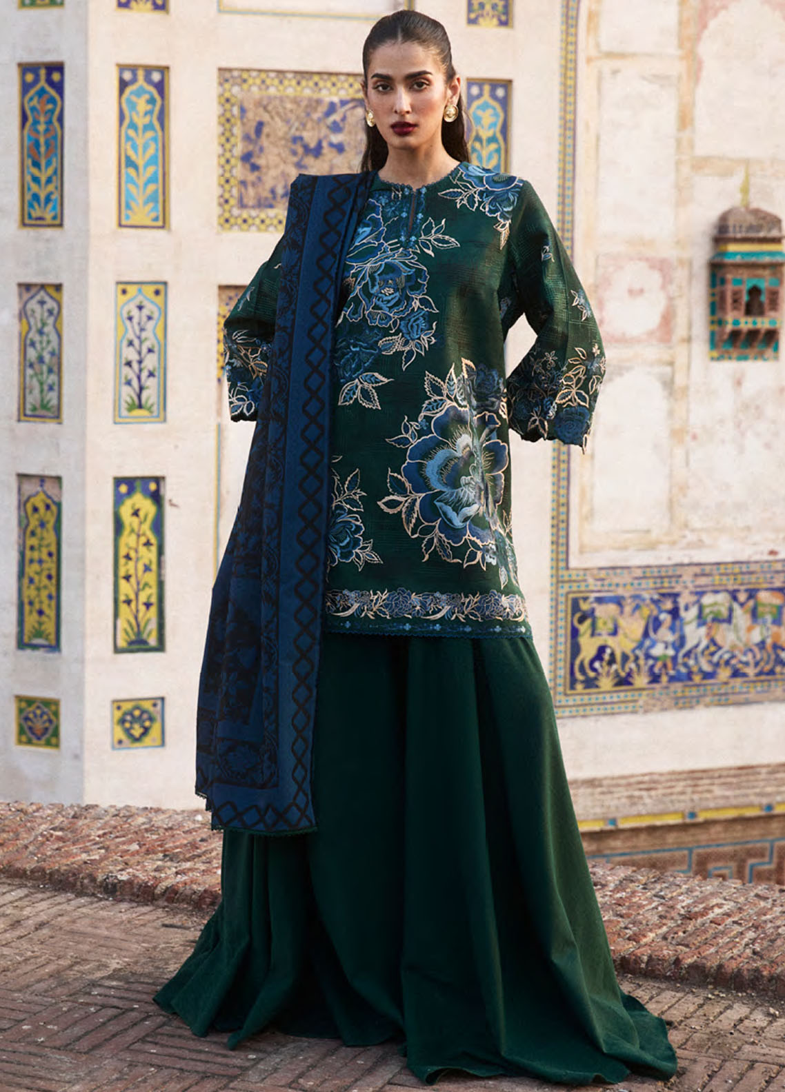 Zara Shahjahan Winter Unstitched Collection 2024 D-07 Mina