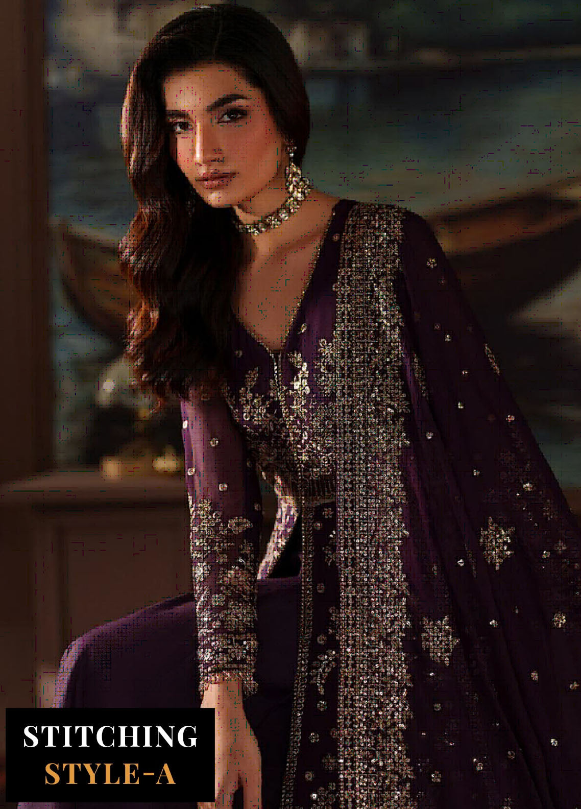Zarif Embroidered Chiffon Suits Unstitched 3 Piece ZAF25PC Prc-01 Ireleen