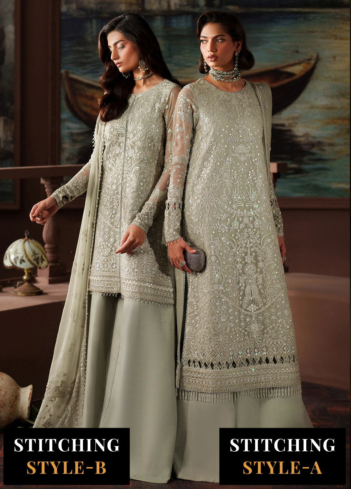 Zarif Embroidered Chiffon Suits Unstitched 3 Piece ZAF25PC Prc-02 Ethel
