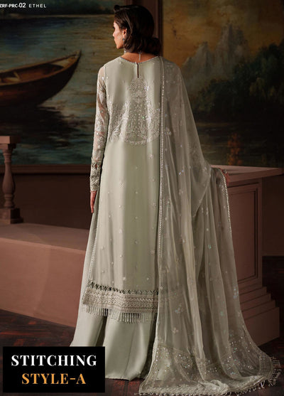 Zarif Embroidered Chiffon Suits Unstitched 3 Piece ZAF25PC Prc-02 Ethel