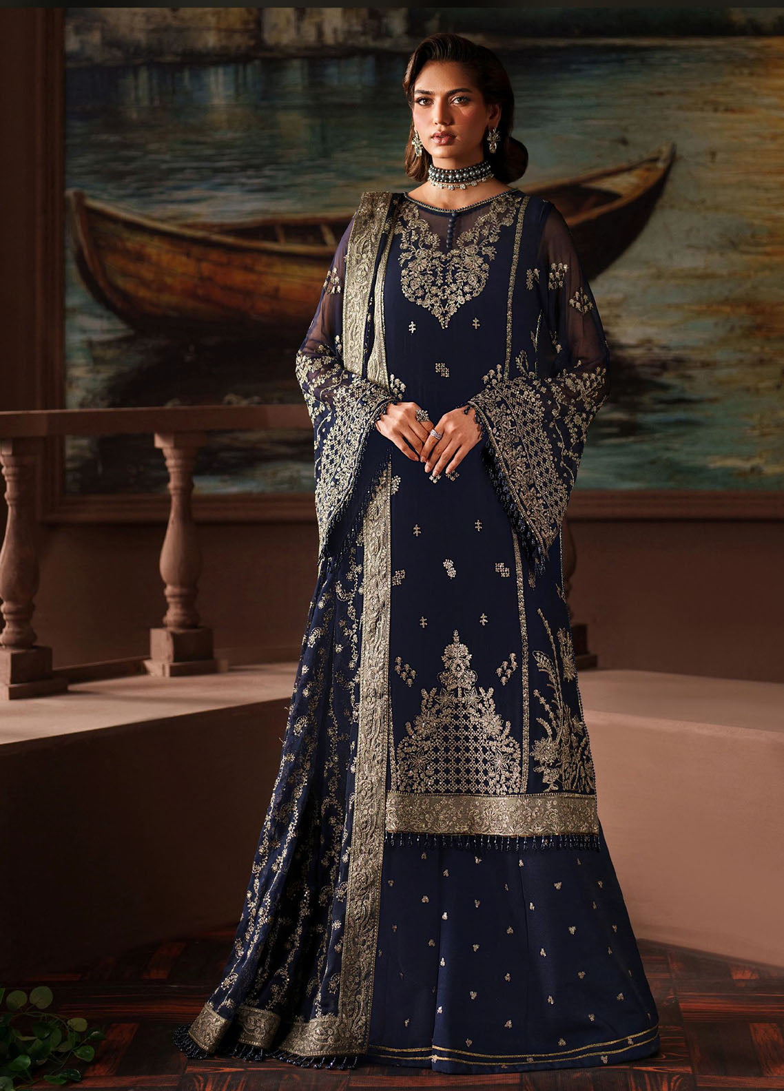Zarif Embroidered Chiffon Suits Unstitched 3 Piece ZAF25PC Prc-06 Felicia