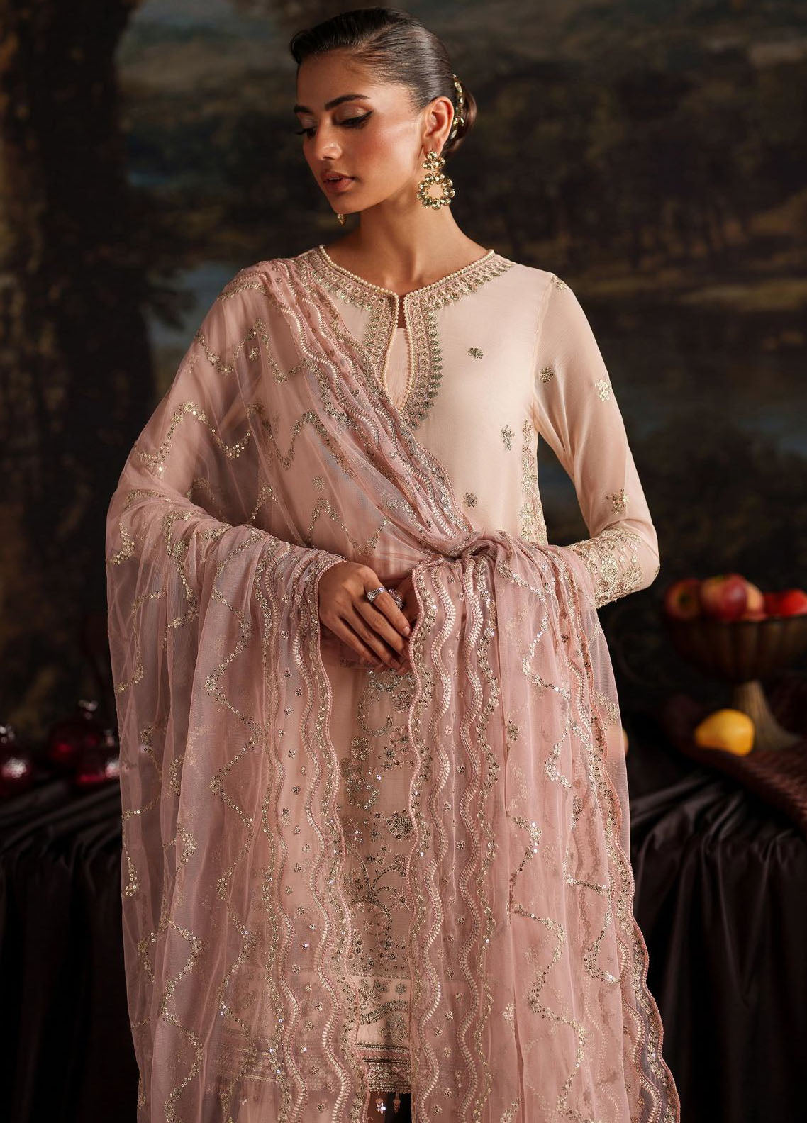 Zarif Embroidered Chiffon Suits Unstitched 3 Piece ZAF25PC Prc-08 Lucia