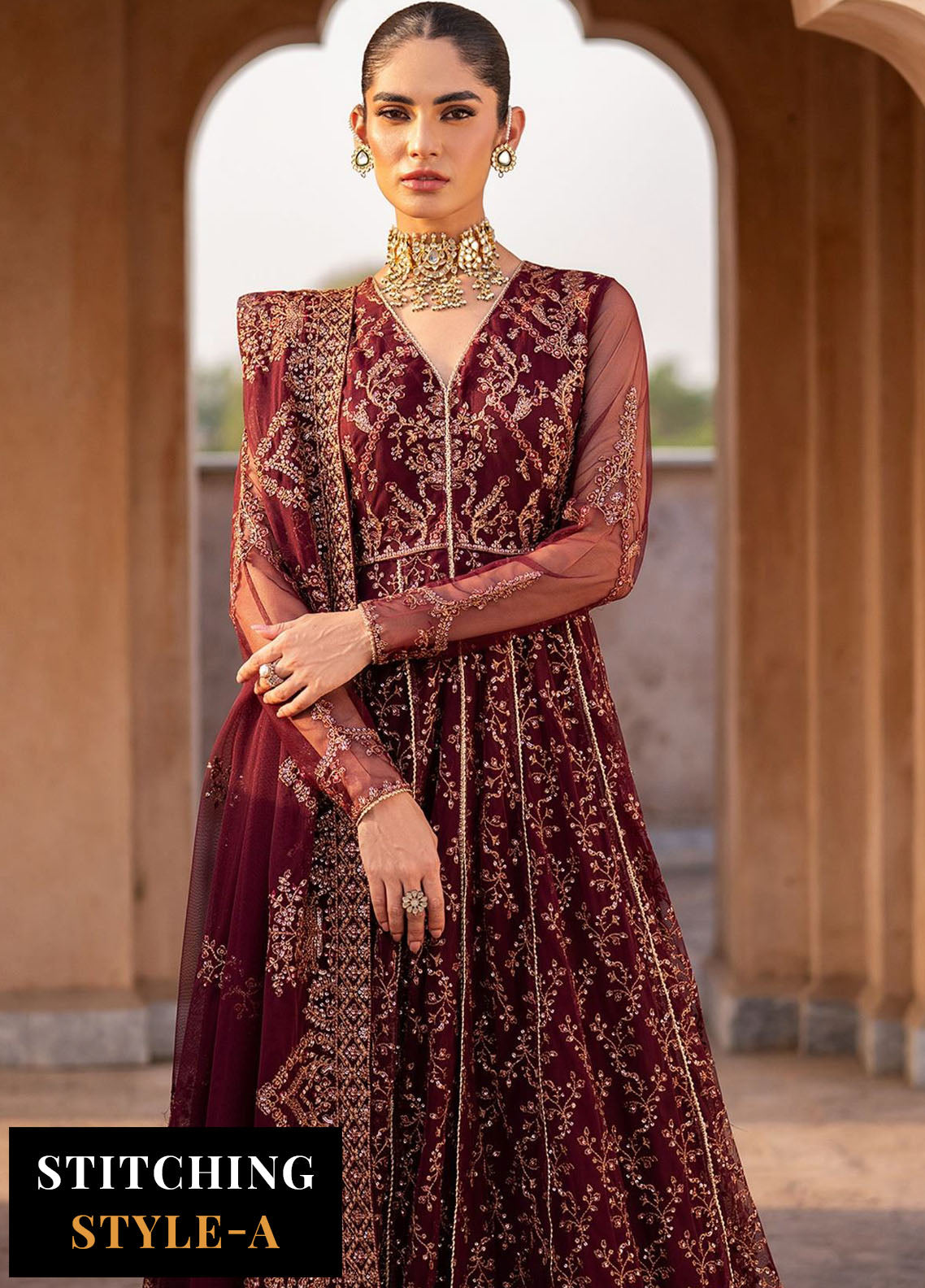 Zarif Embroidered Net Suits Unstitched 3 Piece ZF25SN SBA-01 Elif - Formals Collection