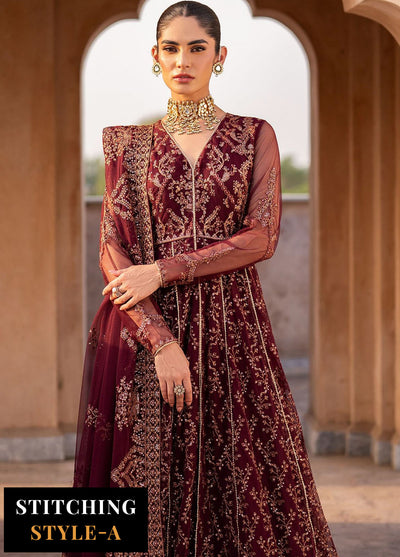 Zarif Embroidered Net Suits Unstitched 3 Piece ZF25SN SBA-01 Elif - Formals Collection