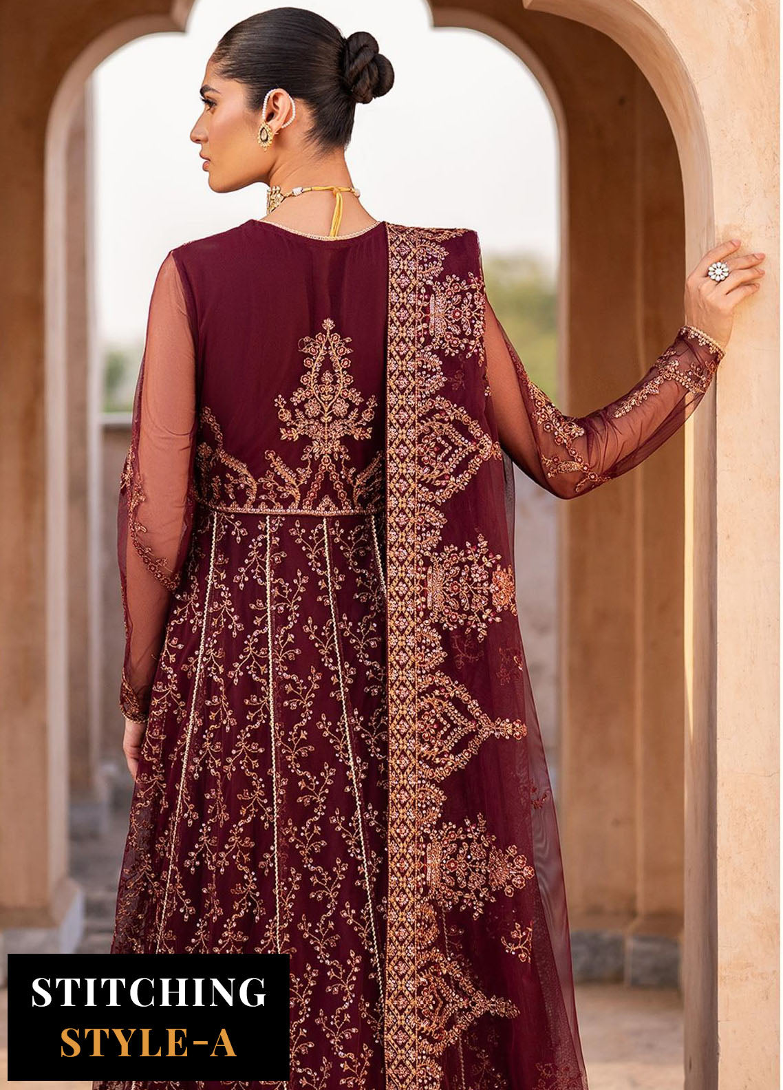 Zarif Embroidered Net Suits Unstitched 3 Piece ZF25SN SBA-01 Elif - Formals Collection