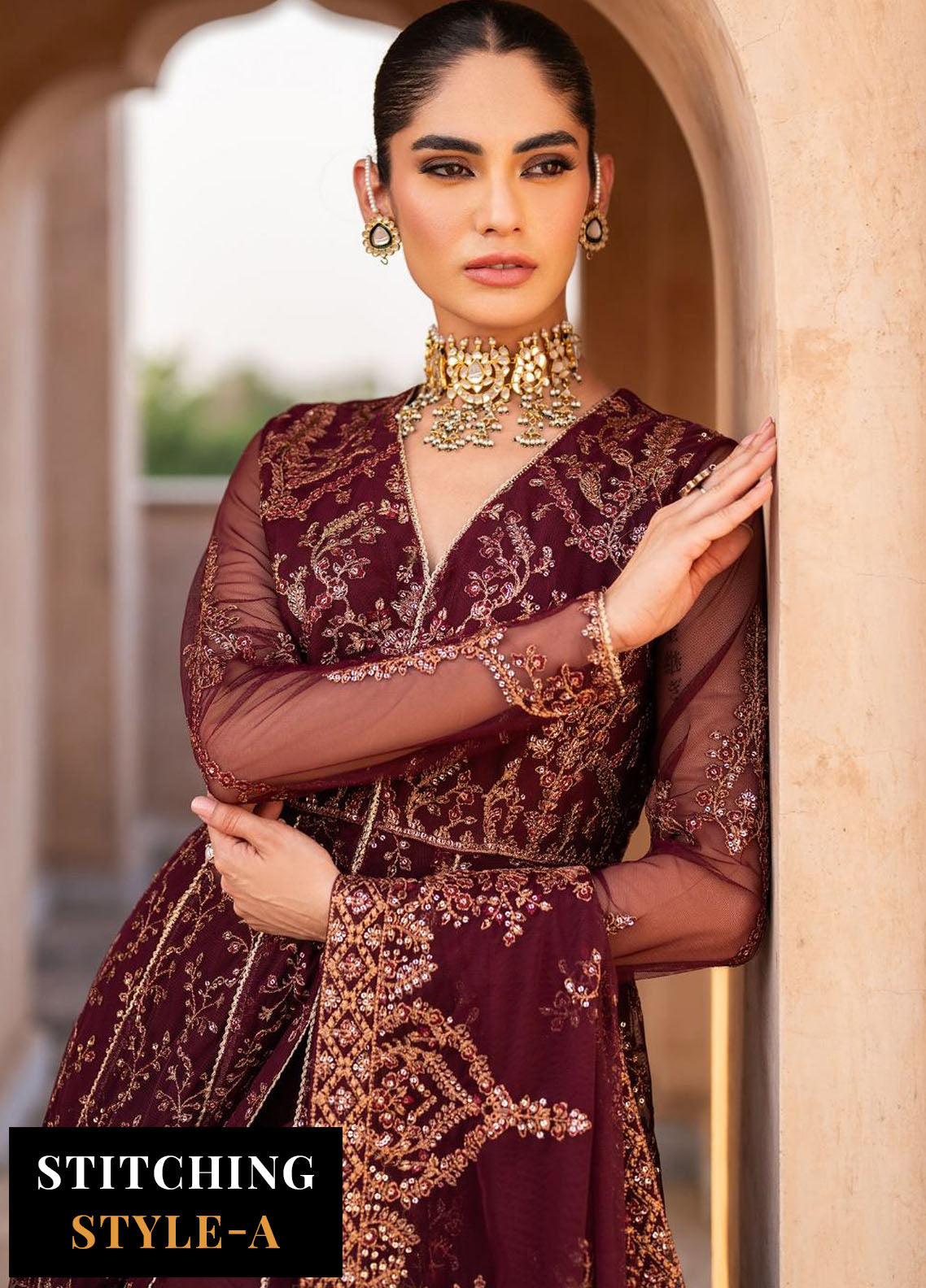 Zarif Embroidered Net Suits Unstitched 3 Piece ZF25SN SBA-01 Elif - Formals Collection