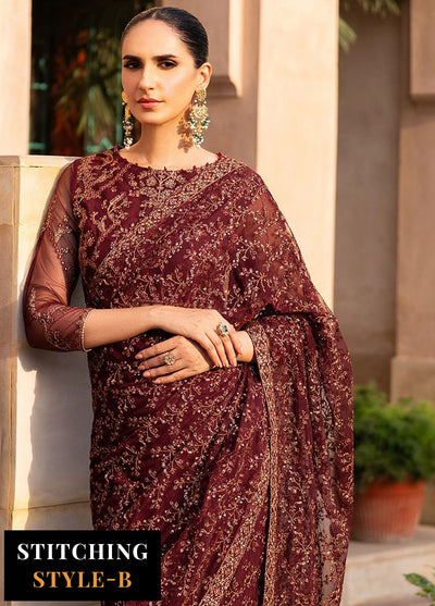 Zarif Embroidered Net Suits Unstitched 3 Piece ZF25SN SBA-01 Elif - Formals Collection