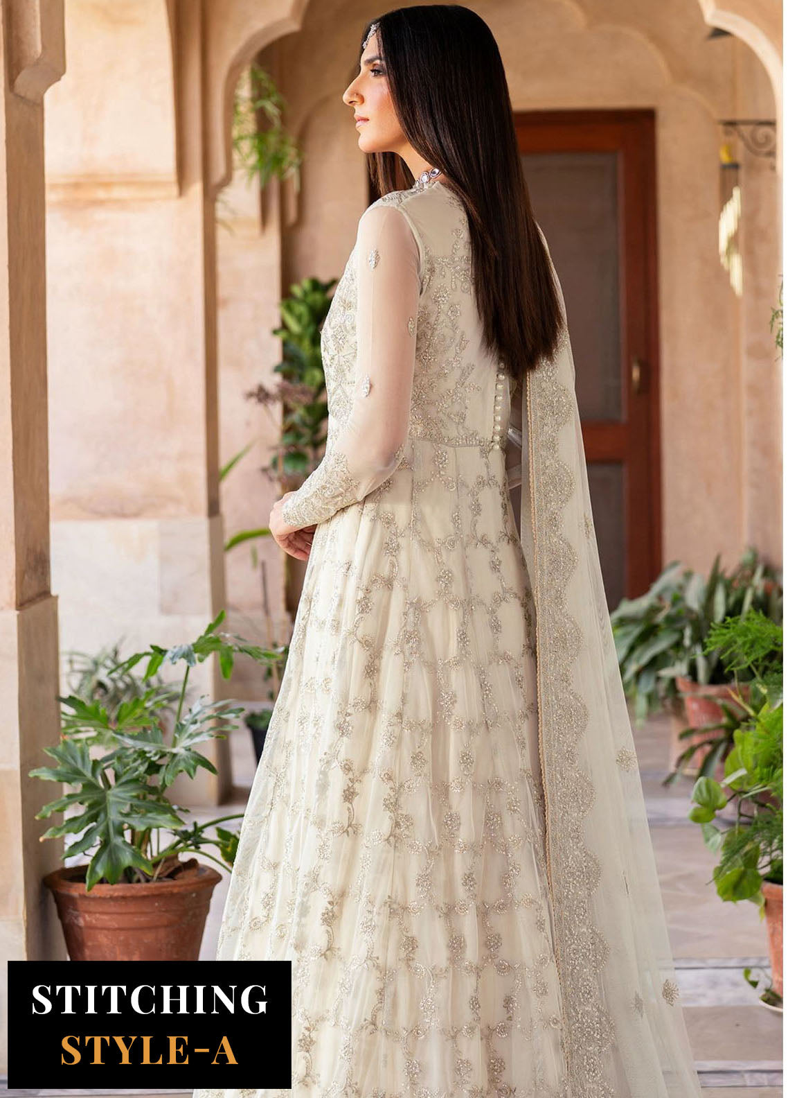 Zarif Embroidered Net Suits Unstitched 3 Piece ZF25SN SBA-02 Miran - Formals Collection