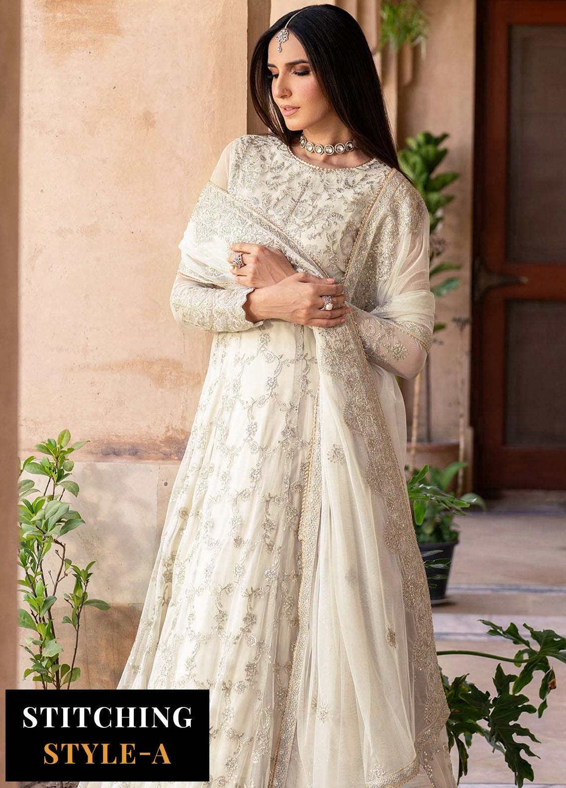 Zarif Embroidered Net Suits Unstitched 3 Piece ZF25SN SBA-02 Miran - Formals Collection