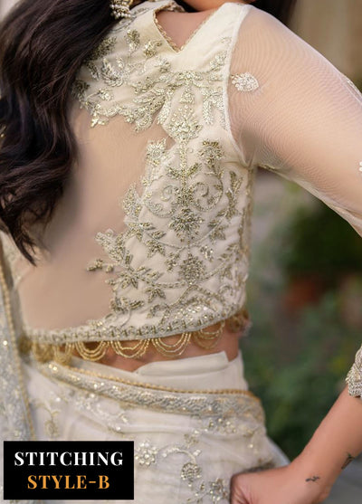 Zarif Embroidered Net Suits Unstitched 3 Piece ZF25SN SBA-02 Miran - Formals Collection