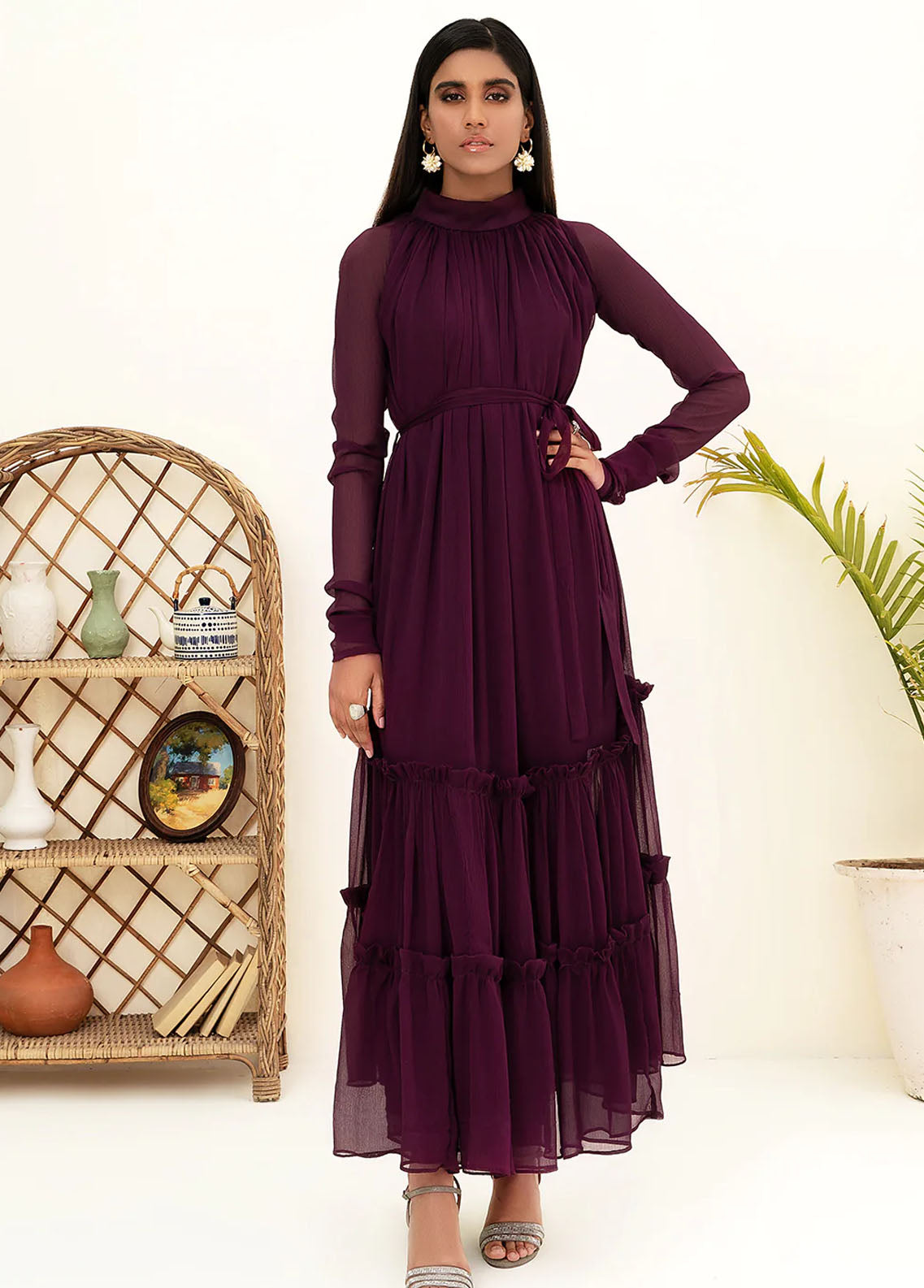 Zarif Pret Embroidered Chiffon Frock Bella