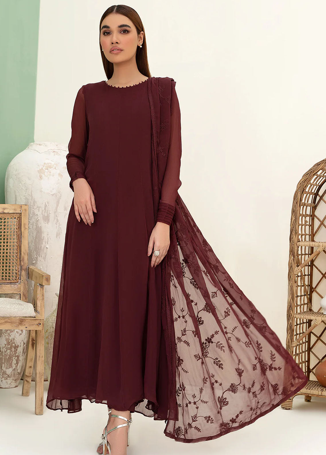 Zarif Pret Embroidered Chiffon 3 Piece Cindy