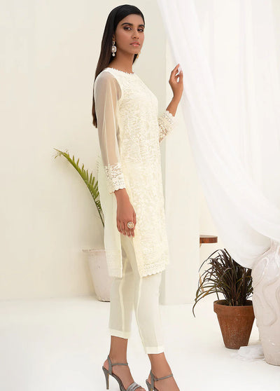 Zarif Pret Embroidered Net 2 Piece Frost