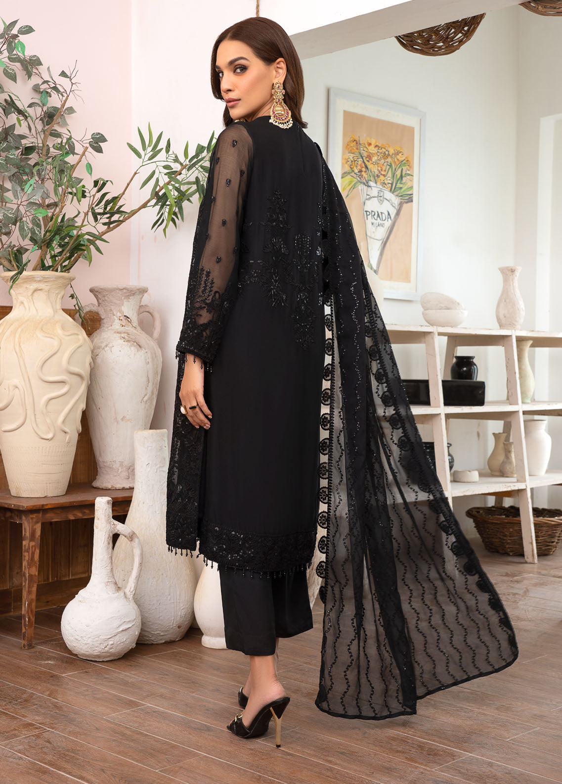 Zarif Pret Embroidered Chiffon 3 Piece Suit Kaiya