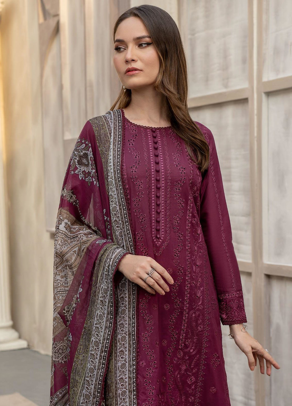 Zarif Unstitched Festive Lawn Collection 2024 ZFL-01 Rahaa
