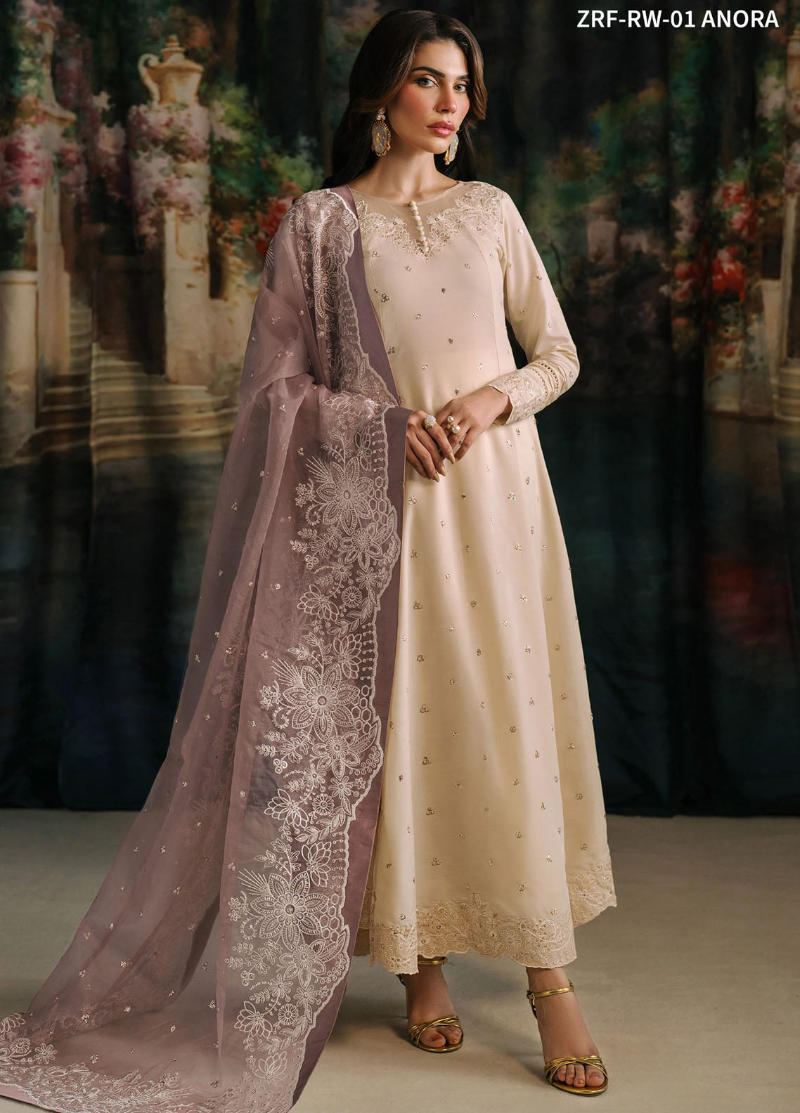 Zarif Unstitched Raw Silk Collection 2024 ZRF-RW-01 Anora