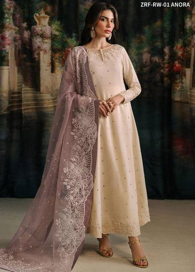 Zarif Unstitched Raw Silk Collection 2024 ZRF-RW-01 Anora