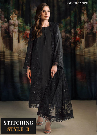 Zarif Unstitched Raw Silk Collection 2024 ZRF-RW-02 Zivah