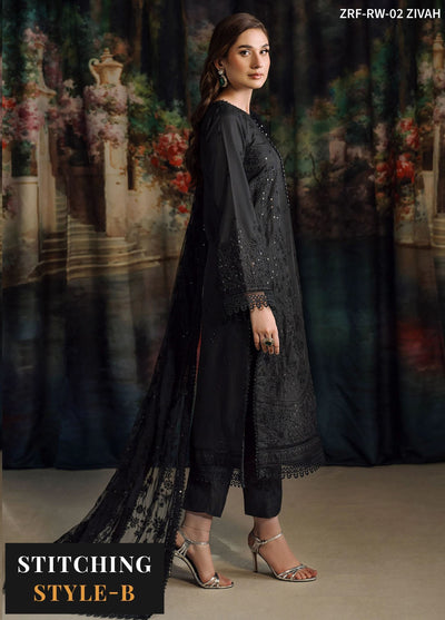 Zarif Unstitched Raw Silk Collection 2024 ZRF-RW-02 Zivah