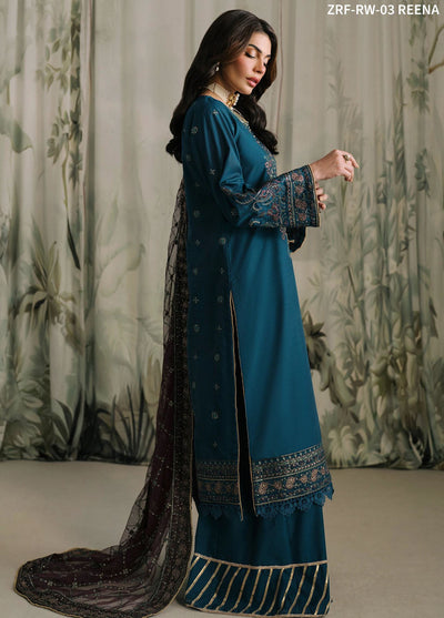 Zarif Unstitched Raw Silk Collection 2024 ZRF-RW-03 Reena