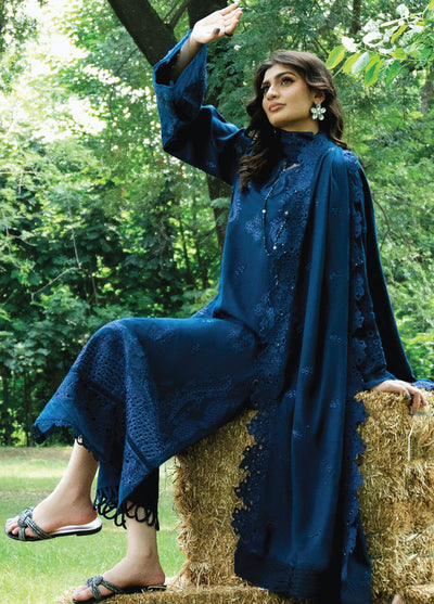 Zephyr By Humdum Embroidered Wool Suit Unstitched 3 Piece HD24Z D-09 - Winter Collection