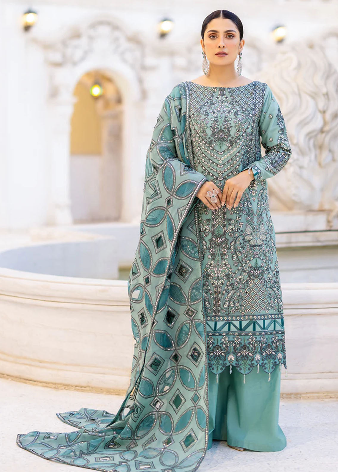 Zimal By Emaan Adeel Luxury Formals Collection 2023 ZM-10 Rangreza