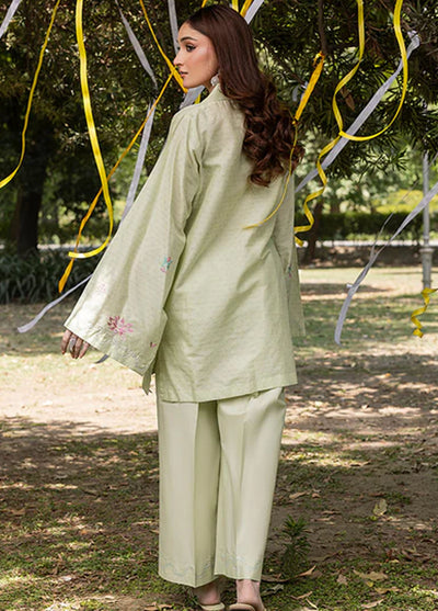 Zuri Pret Embroidered Lawn 2 Piece Suit Lujain ZP-10 Mint Green