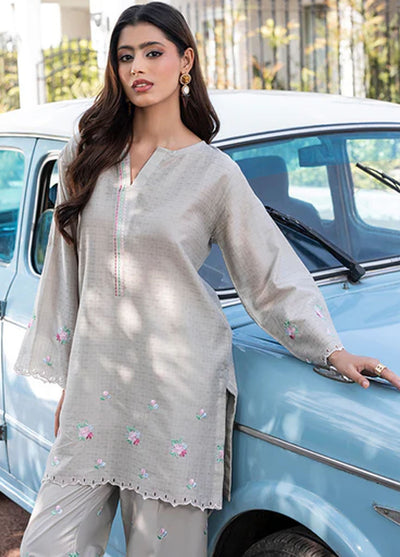Zuri Pret Embroidered Lawn 2 Piece Suit Oreena ZP-11 Grey