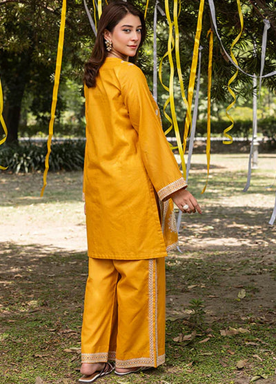 Zuri Pret Embroidered Lawn 2 Piece Suit Zarqa ZP-03 Mustard
