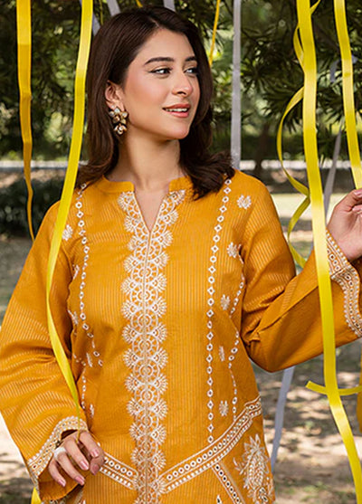 Zuri Pret Embroidered Lawn 2 Piece Suit Zarqa ZP-03 Mustard