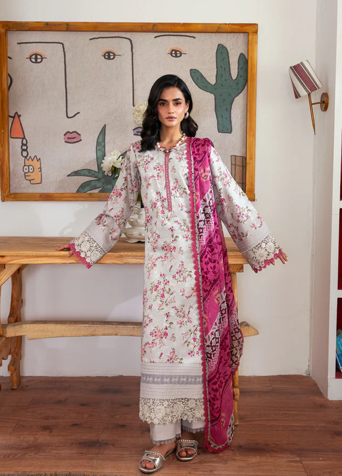 Zync by Florent Embroidered Lawn Suits Unstitched 3 Piece FL25ZDW ZY-1B