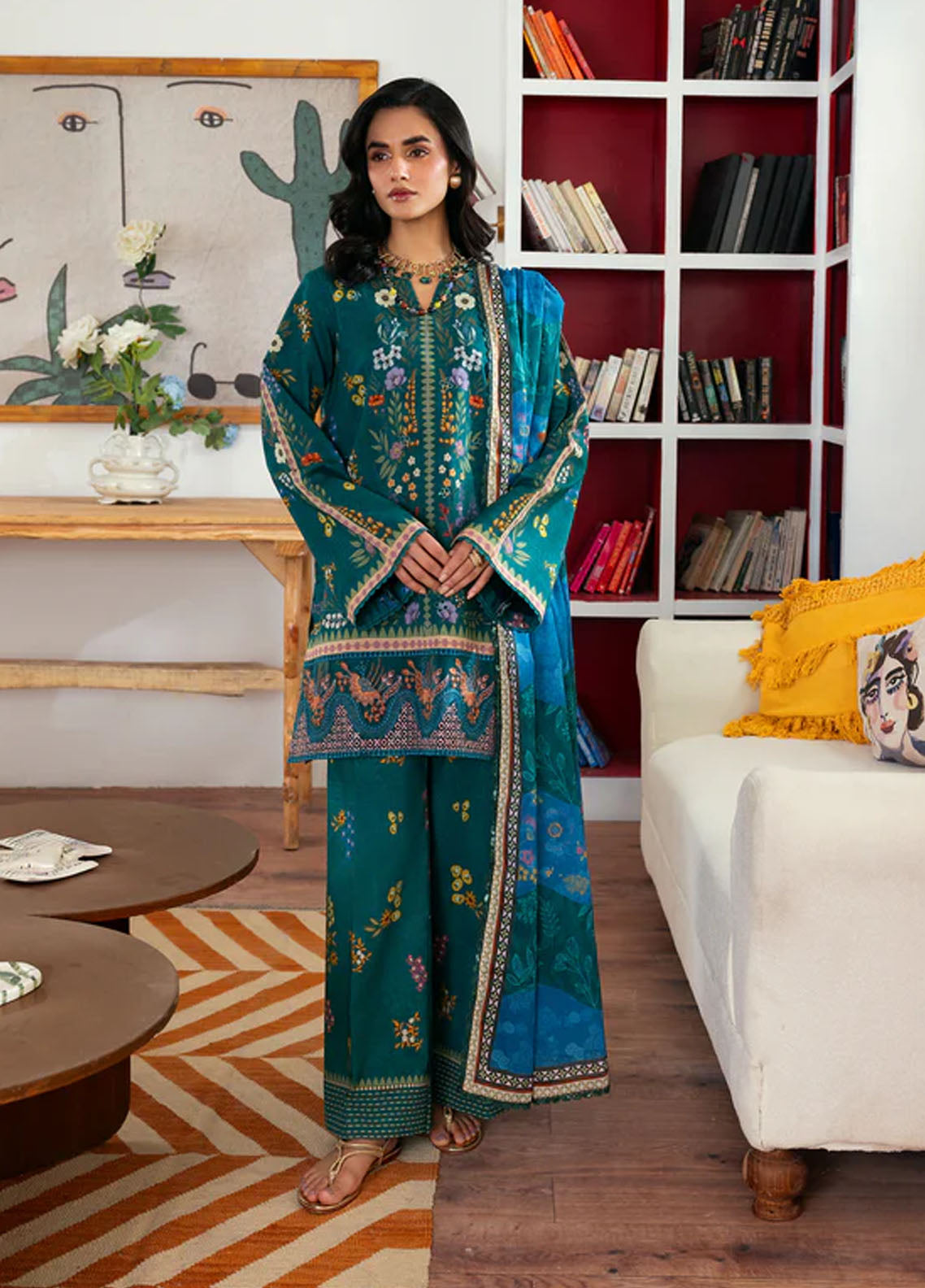 Zync by Florent Embroidered Lawn Suits Unstitched 3 Piece FL25ZDW ZY-2B