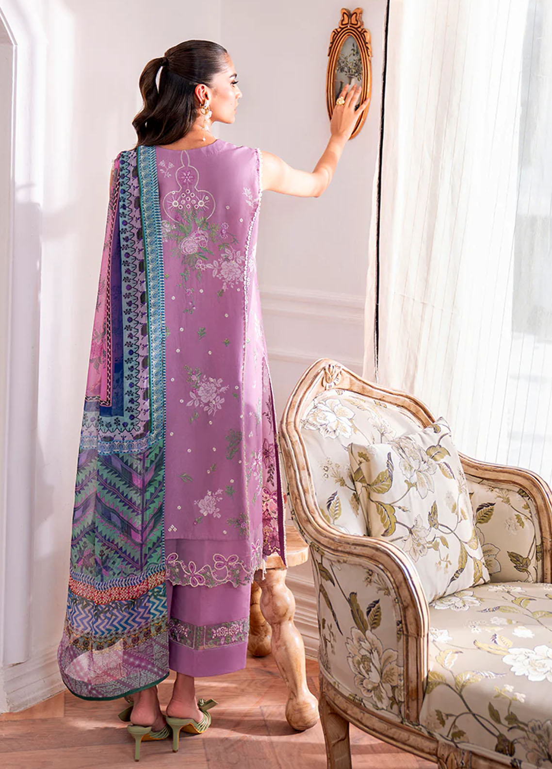 Aezel by Roheenaz Embroidered Cambric Suits Unstitched 3 Piece RNZ25AC D-04 A Laila - Winter Collection